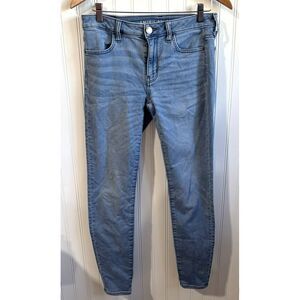 American‎ Eagle Super Stretch Skinny Jegging Jeans Womens 6 Blue Denim